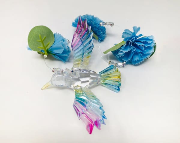 Handmade Multicolor Hummingbird Suncatcher 14"
MultiHummingbird4