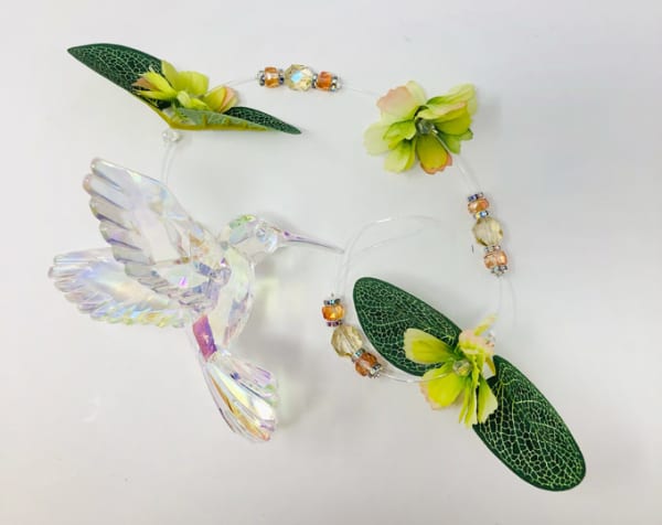 Handmade Crystal Clear Hummingbird Suncatcher 16"
CrystalClearHummingbird10