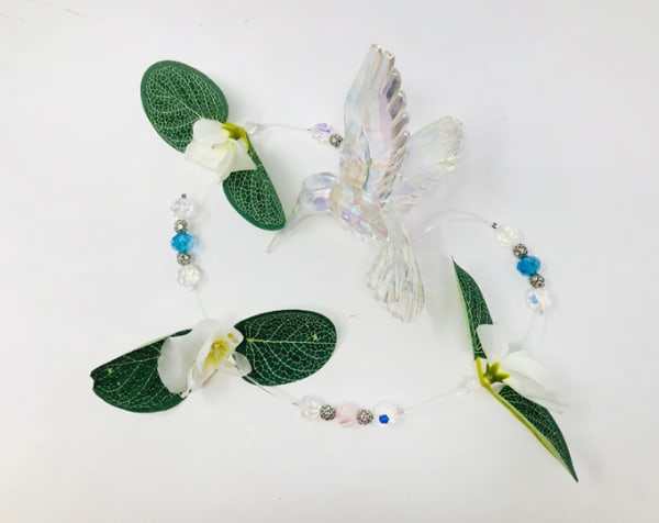 Handmade Crystal Clear Hummingbird Suncatcher 18"
CrystalClearHummingbird12