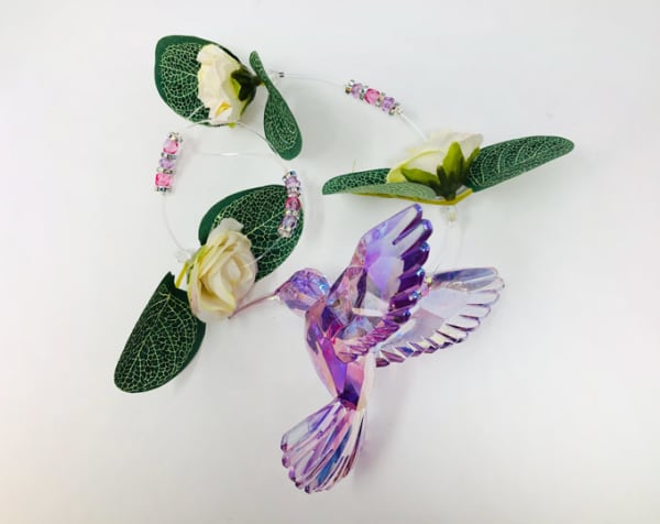 Handmade Purple Hummingbird Suncatcher 16"
PurpleHummingbird19