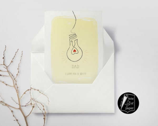 Light Bulb Father’s Day Card