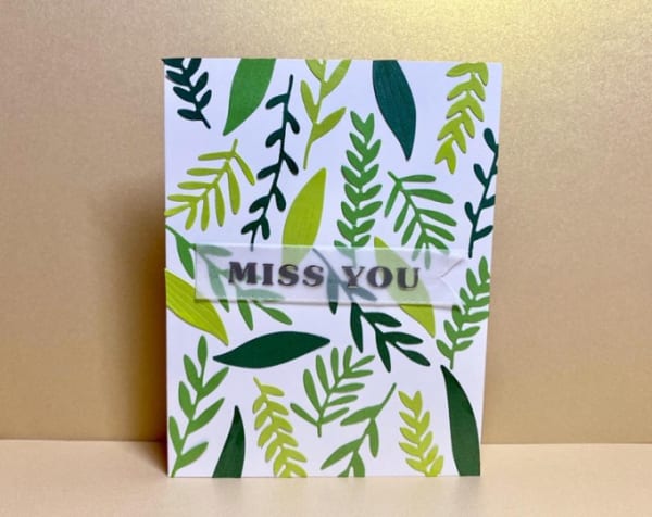 handmade card (miss you)