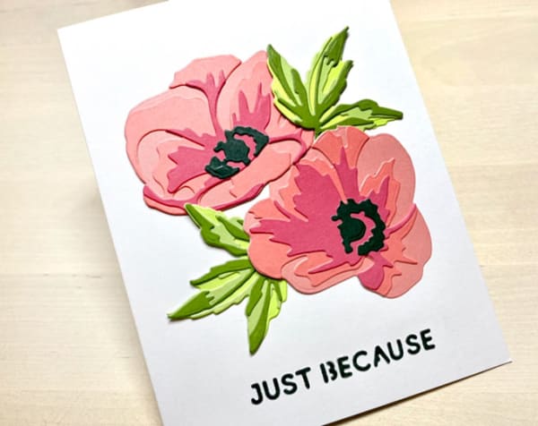handmade card (layered flower)