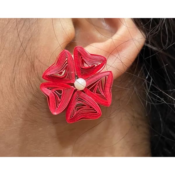 Minimalist Dainty Floral Quilling Studs