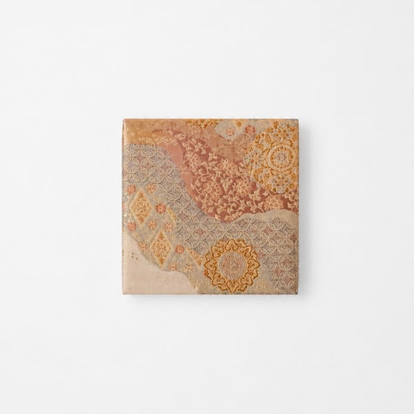 Obi Art Panel "Shippo & Floral Arabesque" JAPANDI Interior | Auspicious Pattern Wishing Harmony and Peace