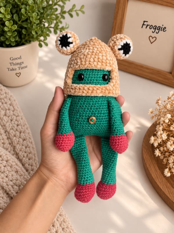 Froggie - Handmade Crochet Monster