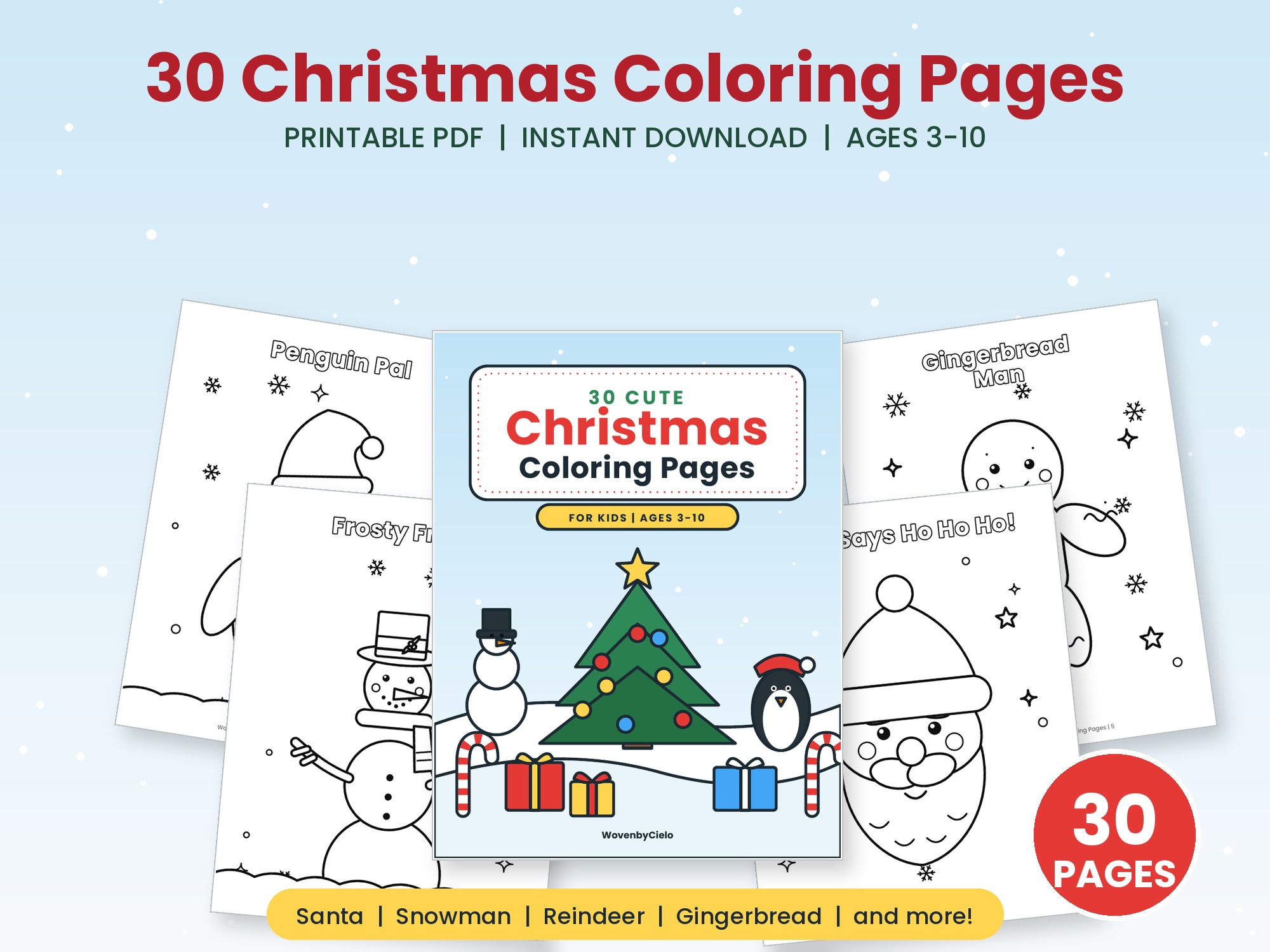 30 Coloring Pages for Kids PDF File