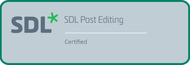 SDL Post-Editing Certified