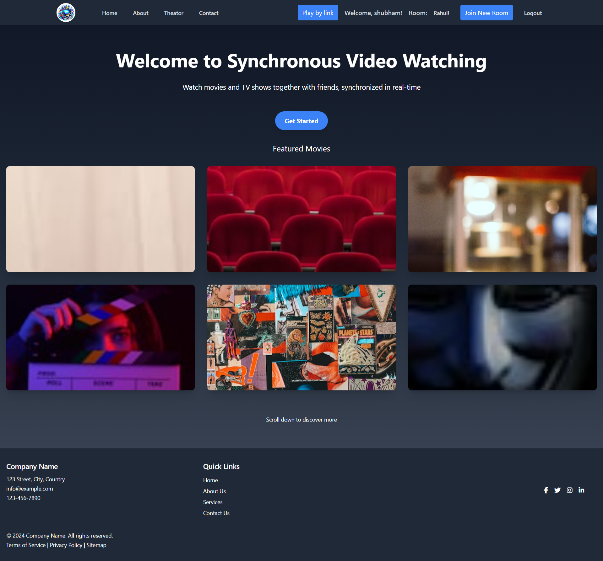 SyncMovie Watching Application