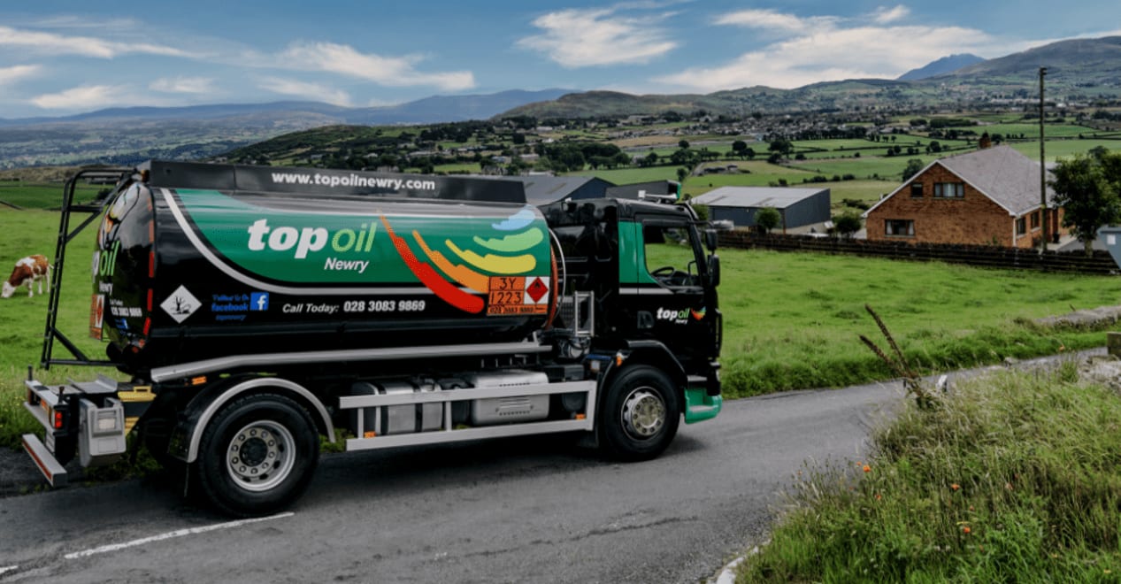 Top Oil lorry on road