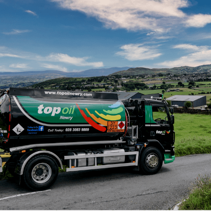 Top Oil lorry on road