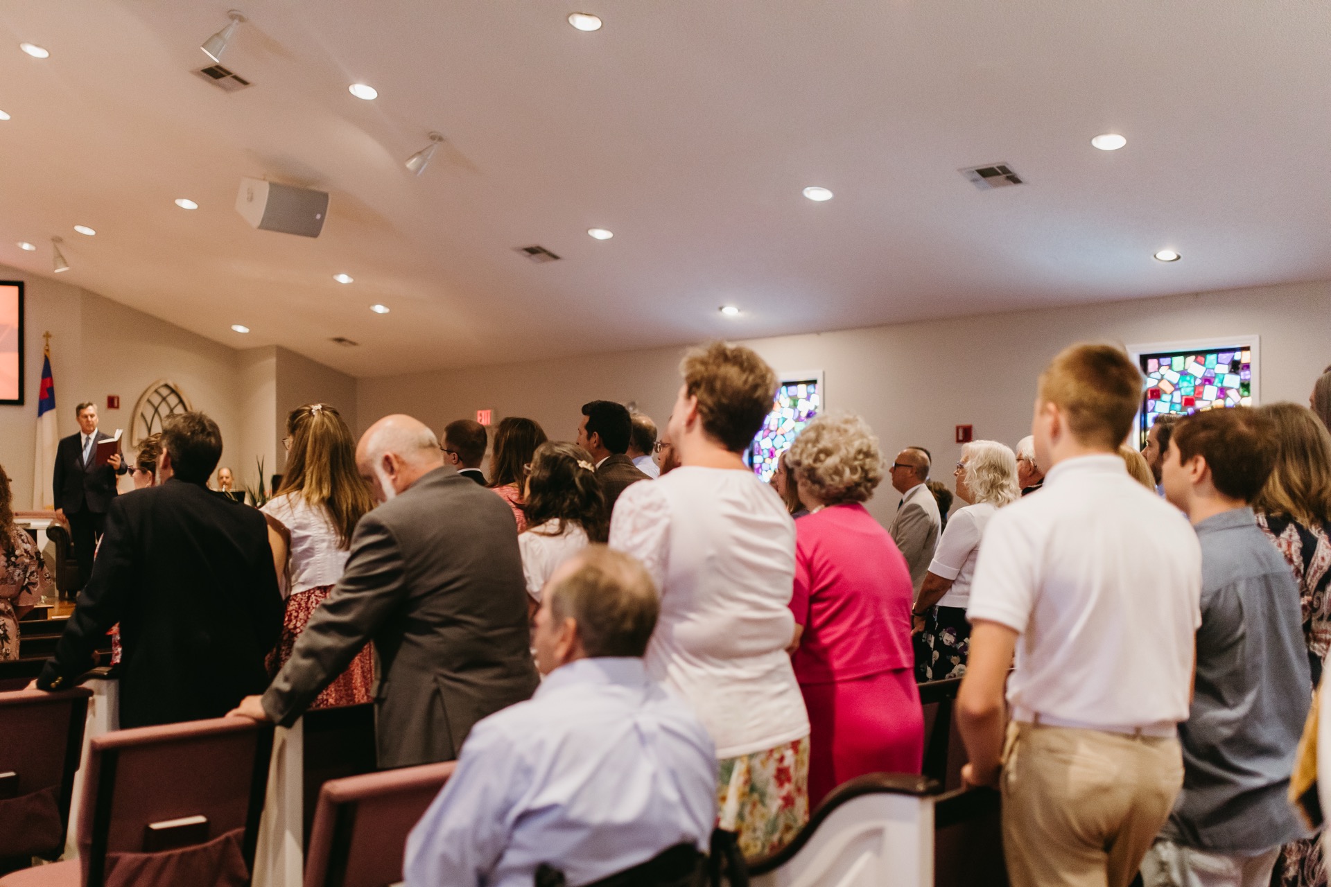 Congregation in worship