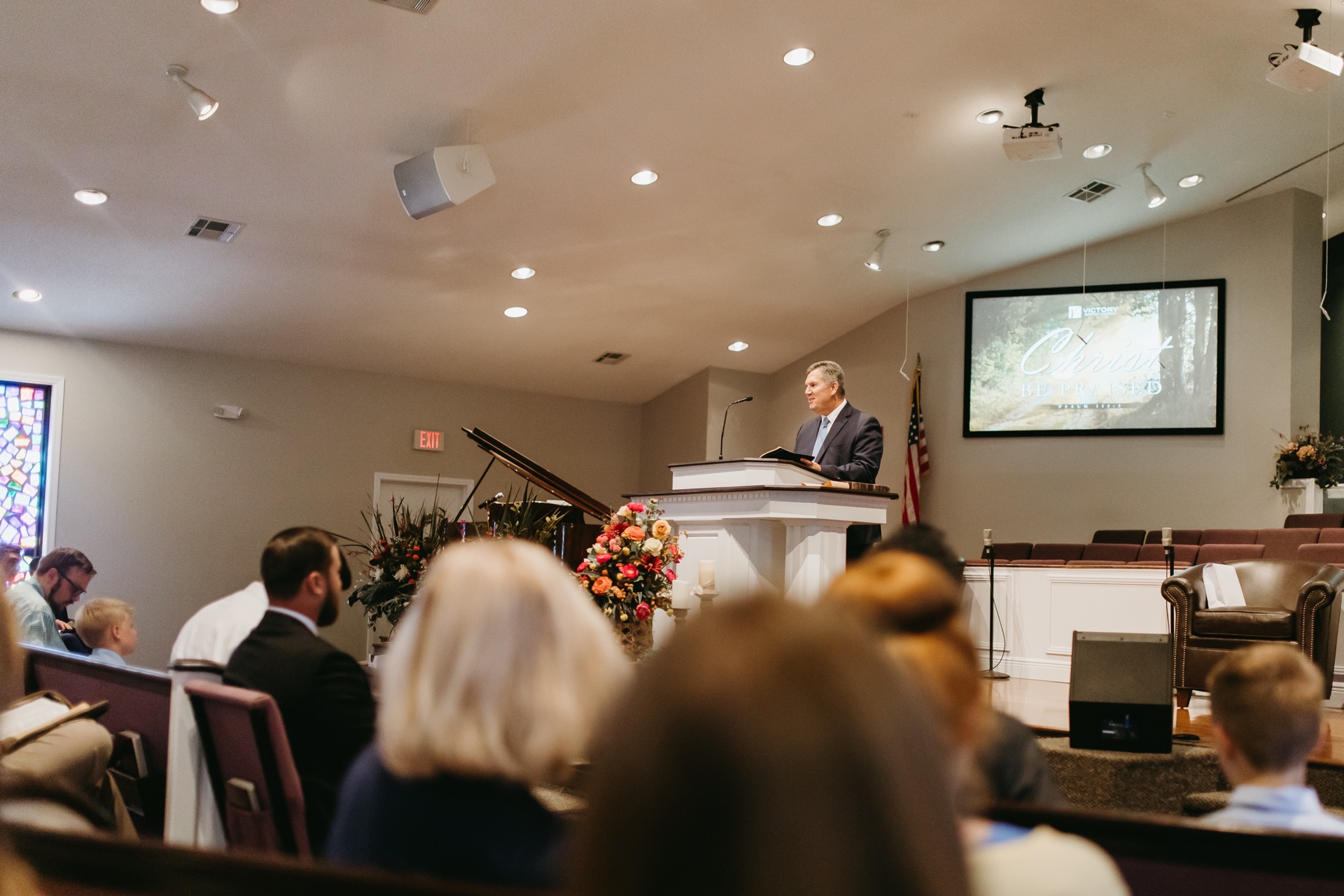 Pastor Tim preaching