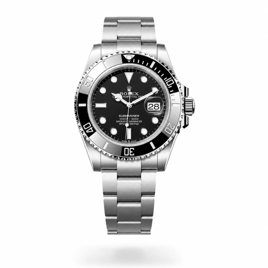Black Steel watch, full front view