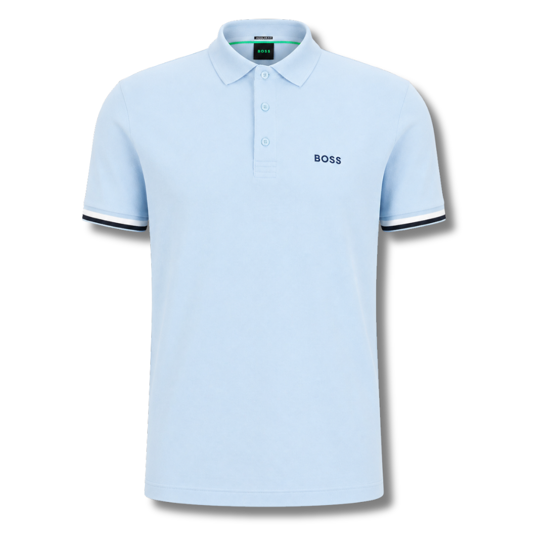 Light blue polo shirt