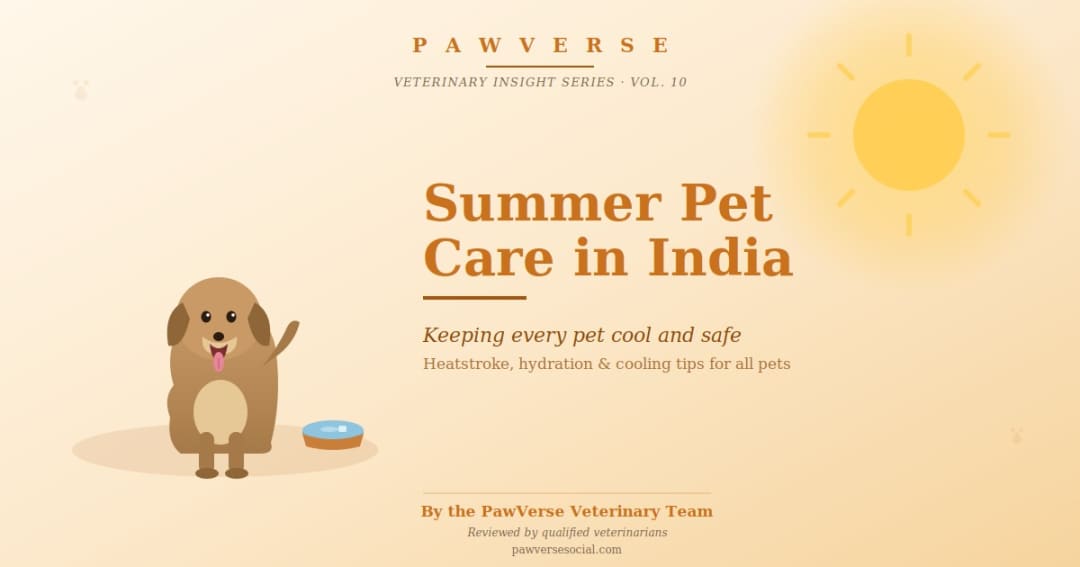 Summer Pet Care in India: A Vet's Guide to Keeping Every Pet Cool and Safe