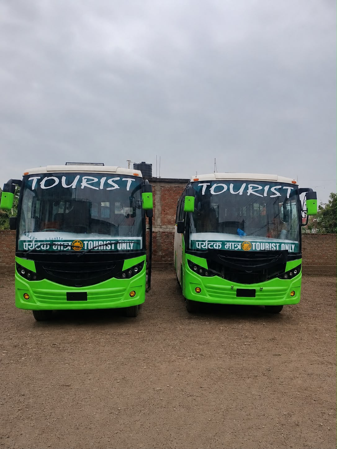 Green tourist-only coaches for Kathmandu–Pokhara and Kathmandu–Chitwan routes