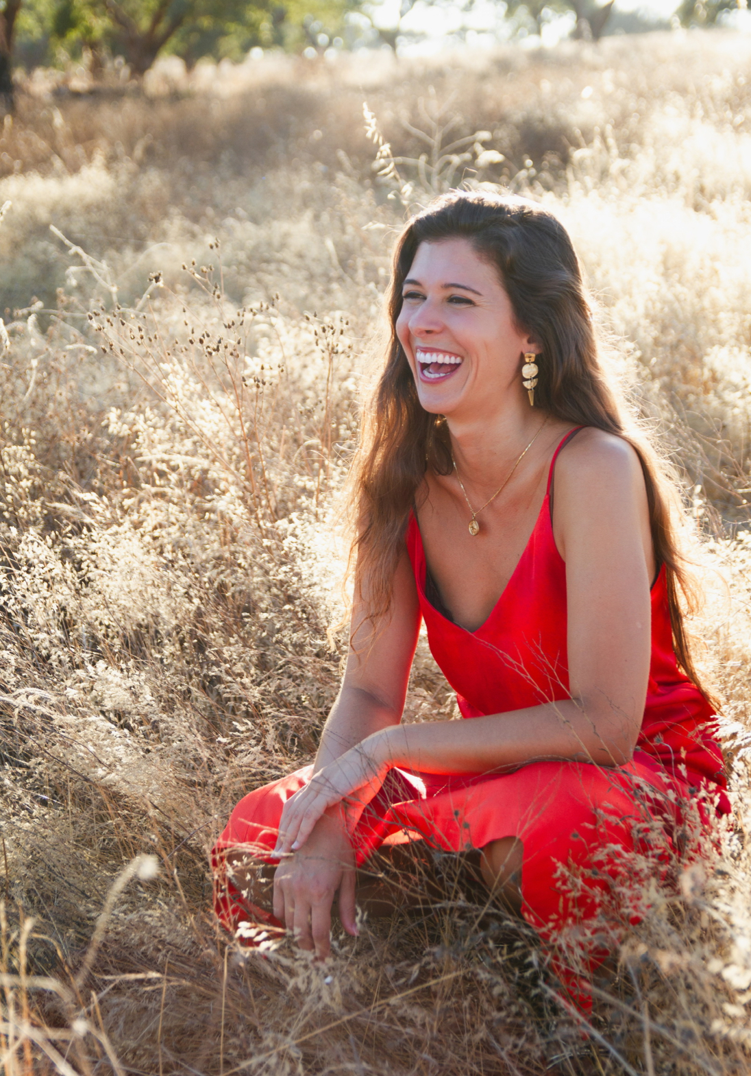 Carlota in a field