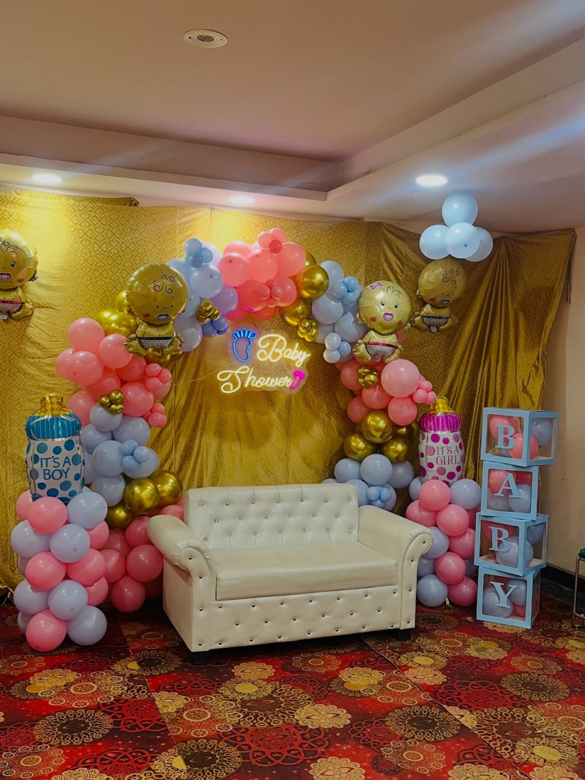 Baby shower backdrop decoration in Lahore