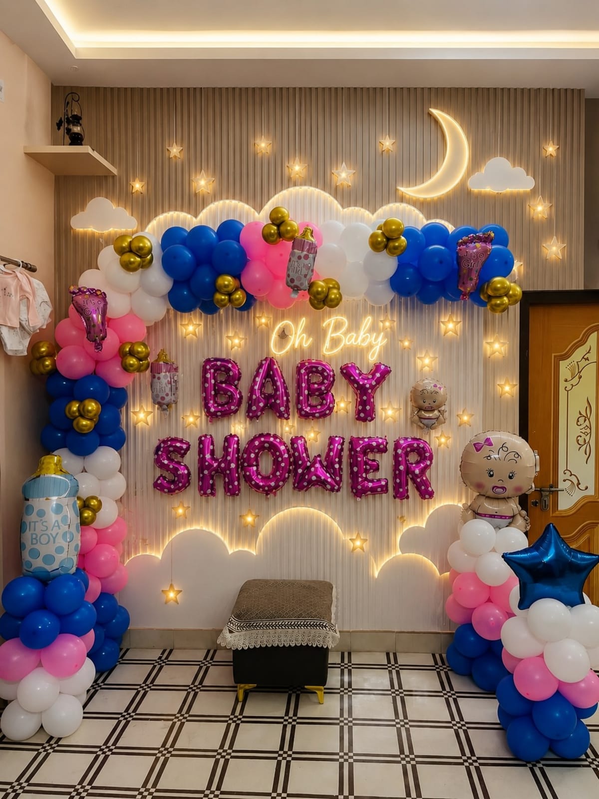 Baby boy shower decoration in Lahore
