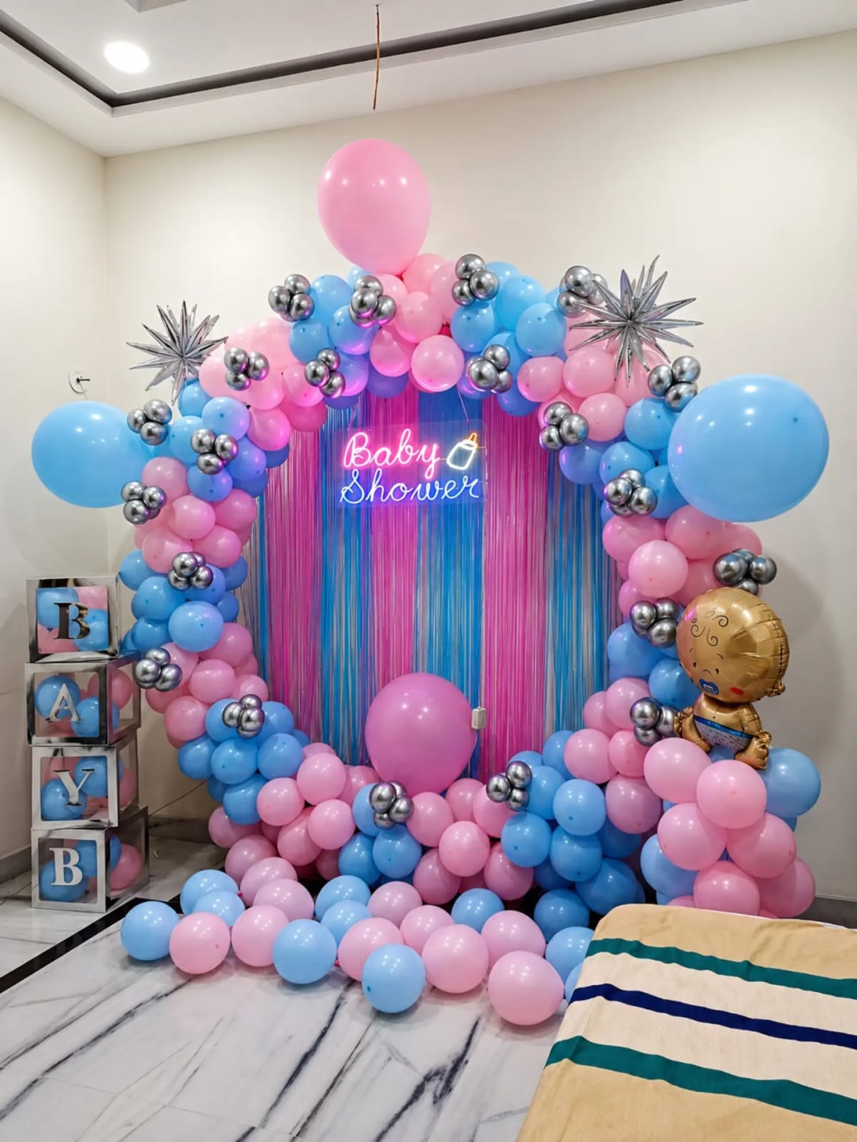 Baby shower decoration at home in Lahore