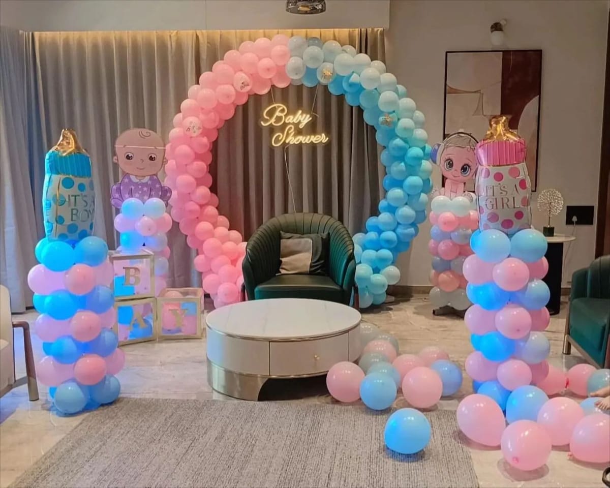 Baby shower balloon decoration in Lahore