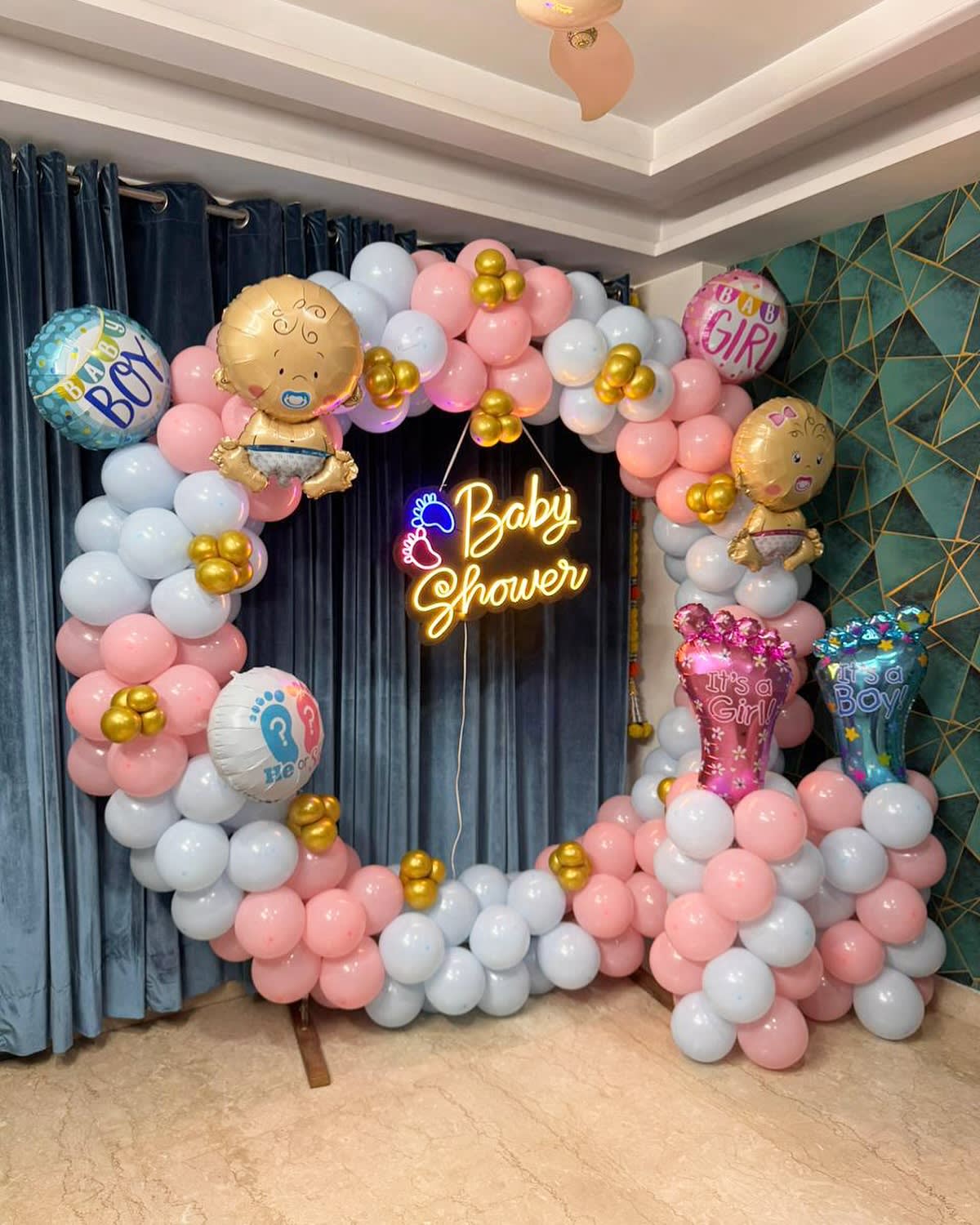 Baby shower decoration setup in Lahore