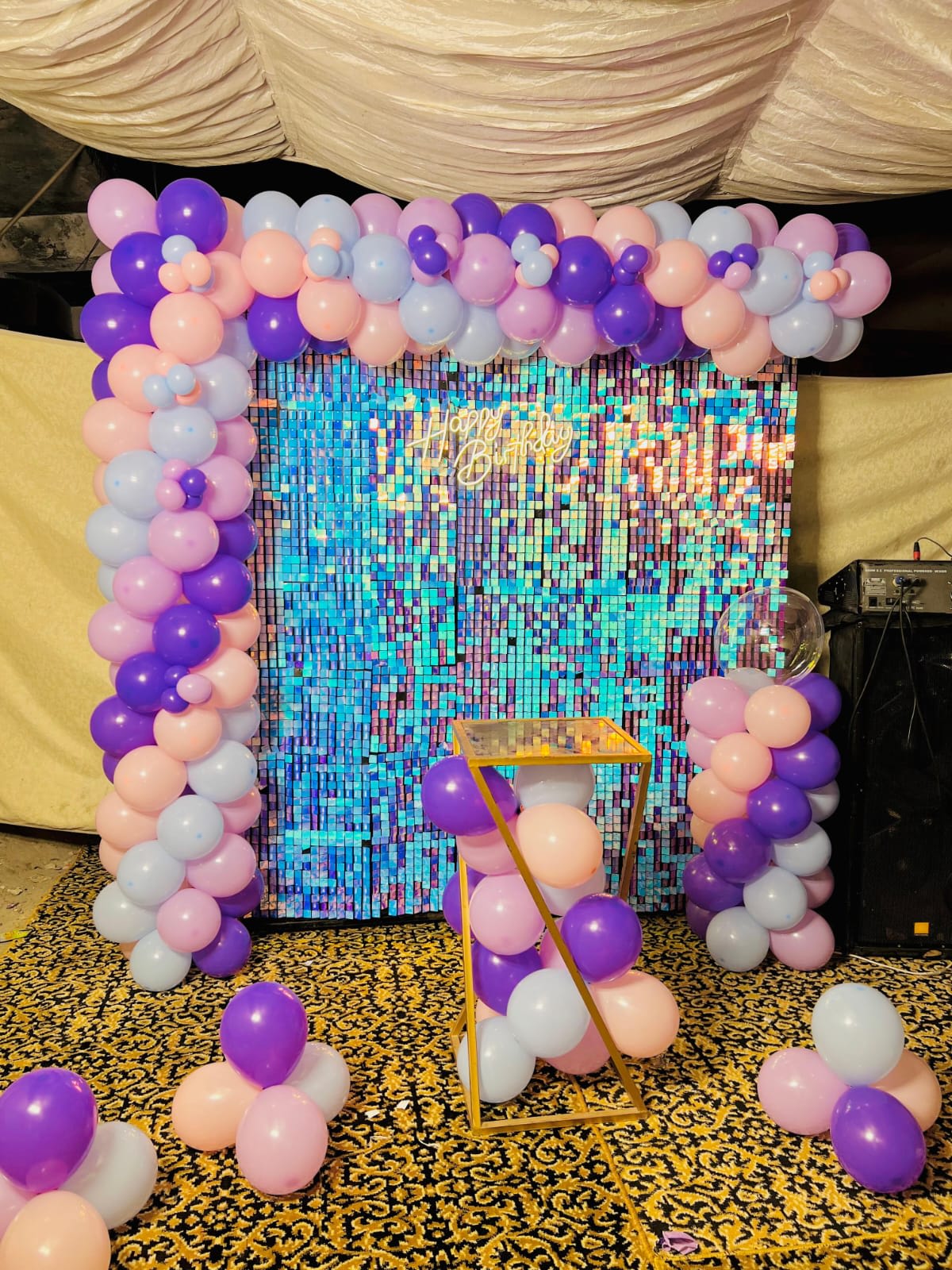 Birthday event decoration setup in Lahore