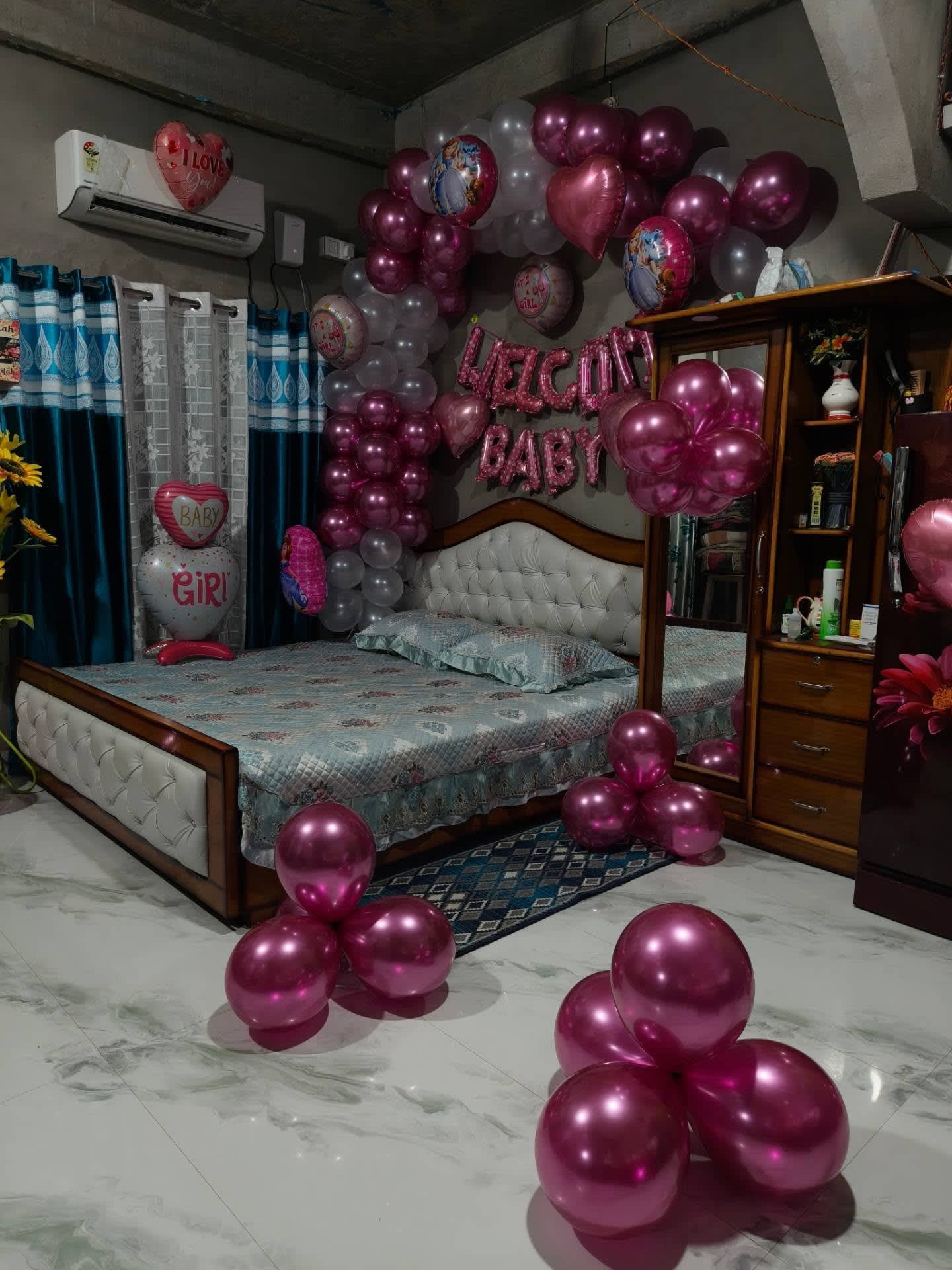 Baby welcome balloon setup in Lahore