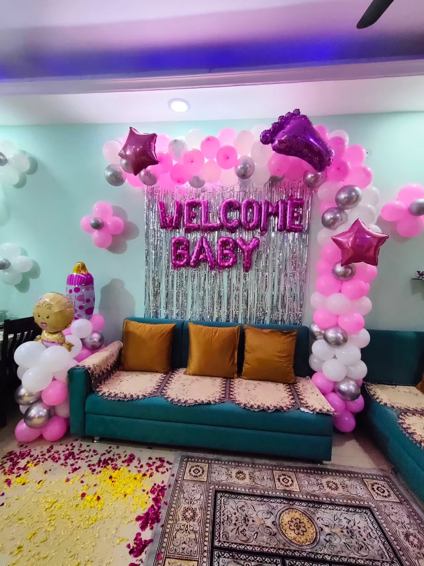 Newborn baby welcome setup in Lahore