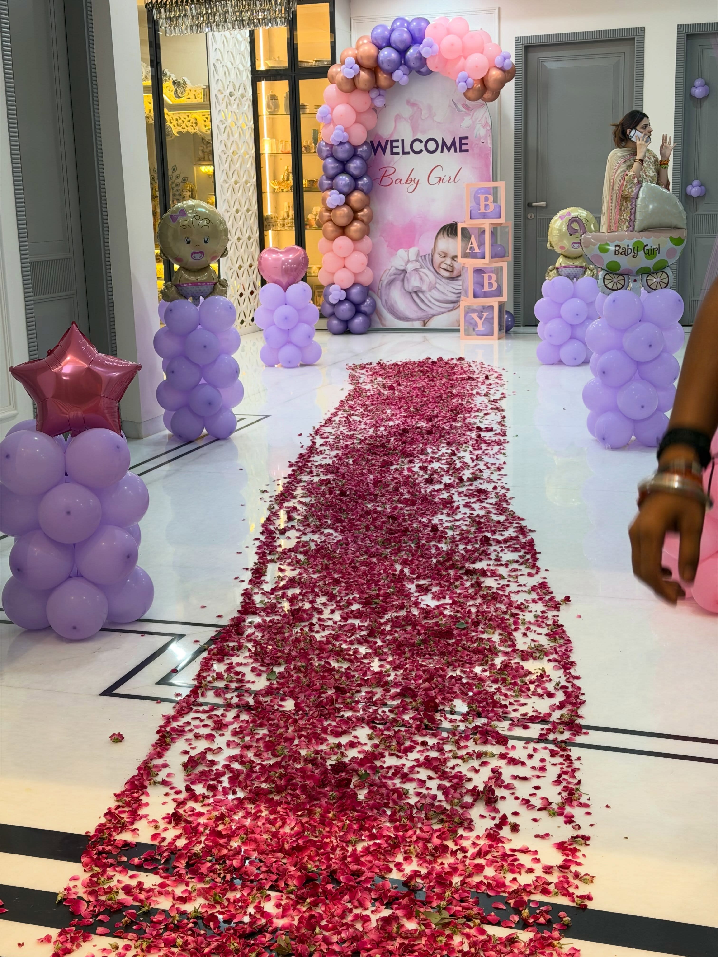 Baby girl welcome decoration in Lahore
