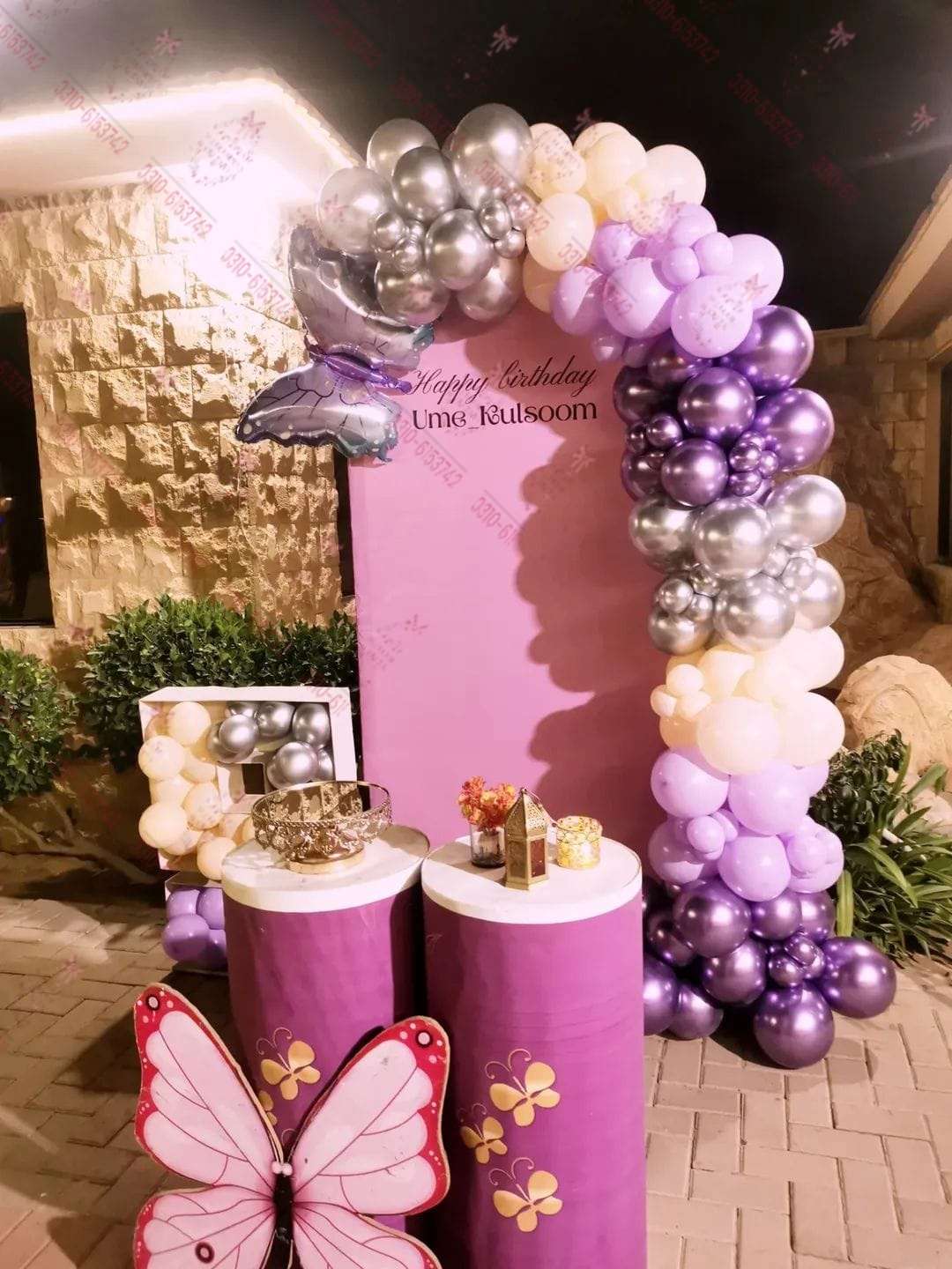 Red Teacup Saucer Balloon Event Decor Lahore