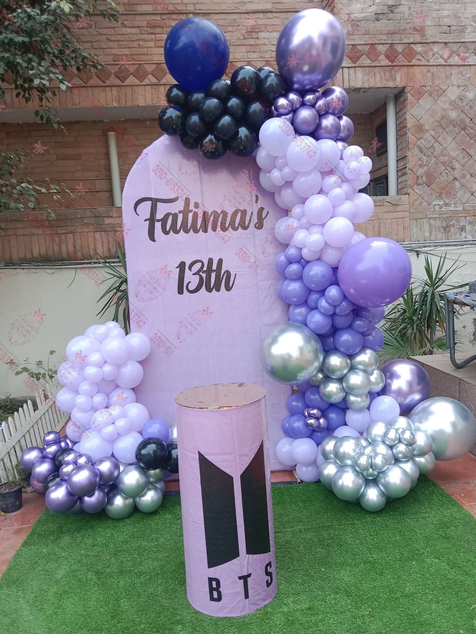 Emerald Green Gold Balloon Decor Lahore