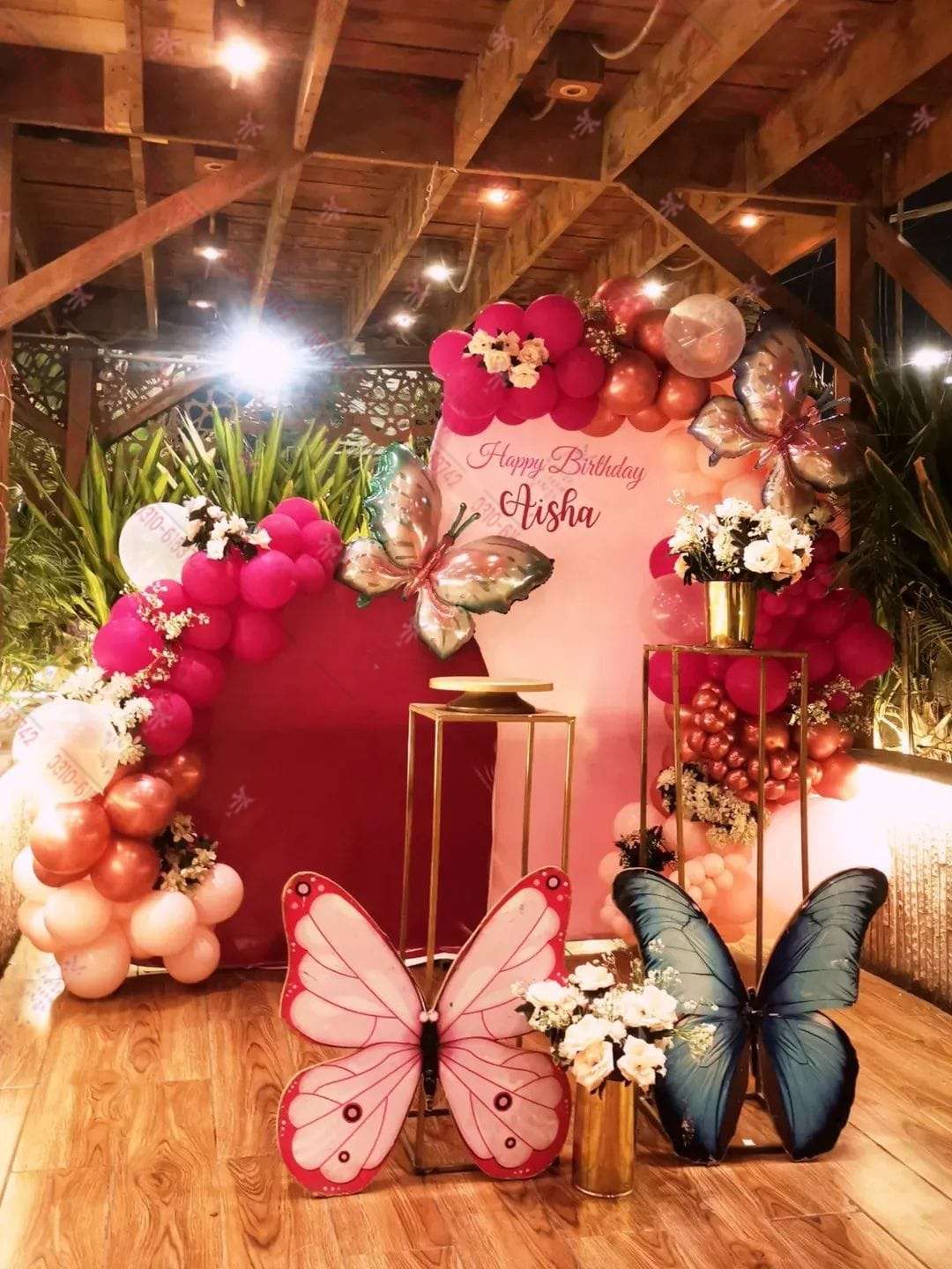 Butterfly Theme Girl Balloon Event Decor Lahore