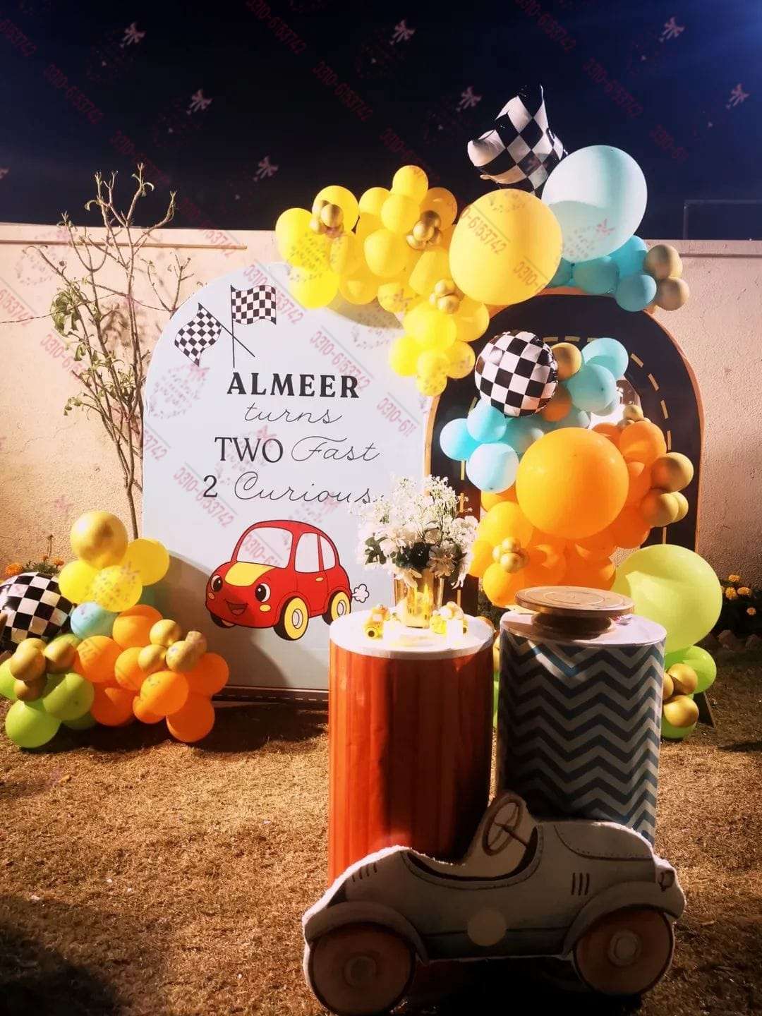 Racing Car Theme Decor Setup Lahore