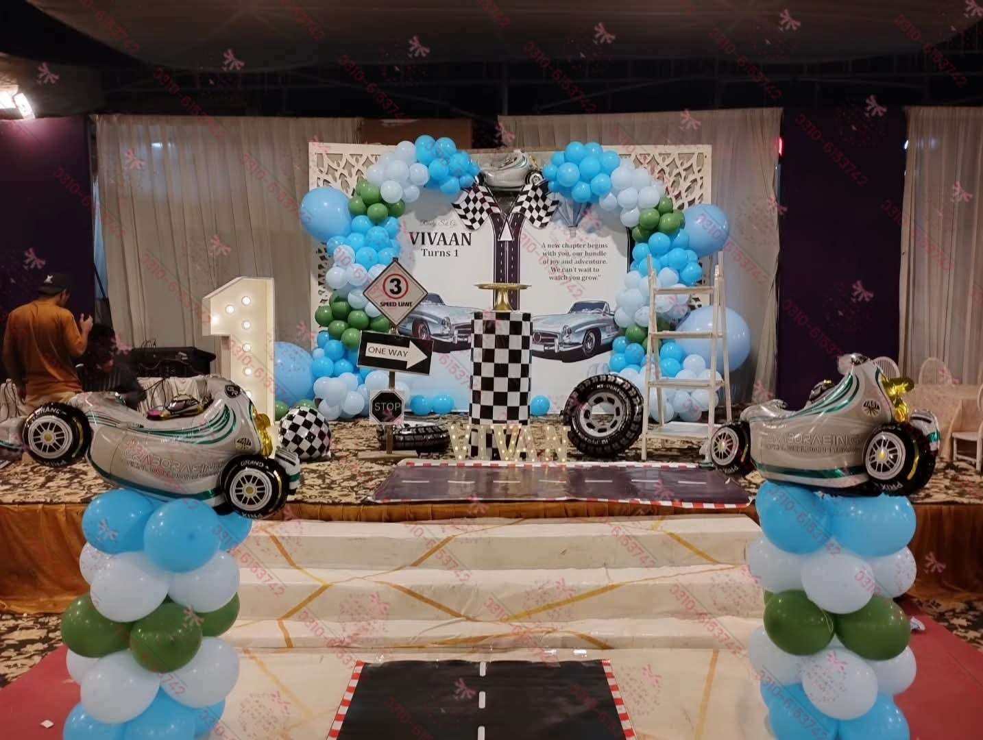 Luxury Racing Car Theme Party Setup Lahore
