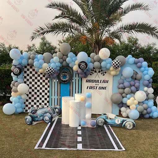 Racing Car Theme Kids Birthday Decor Lahore
