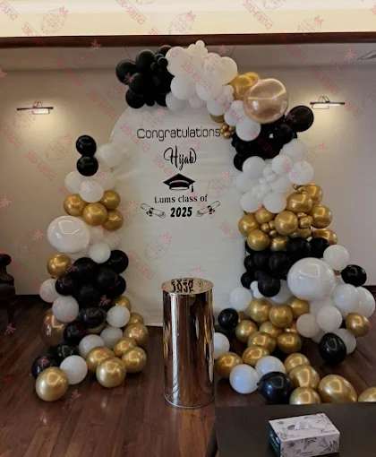 Graduation event decor in Lahore with themed celebration setup