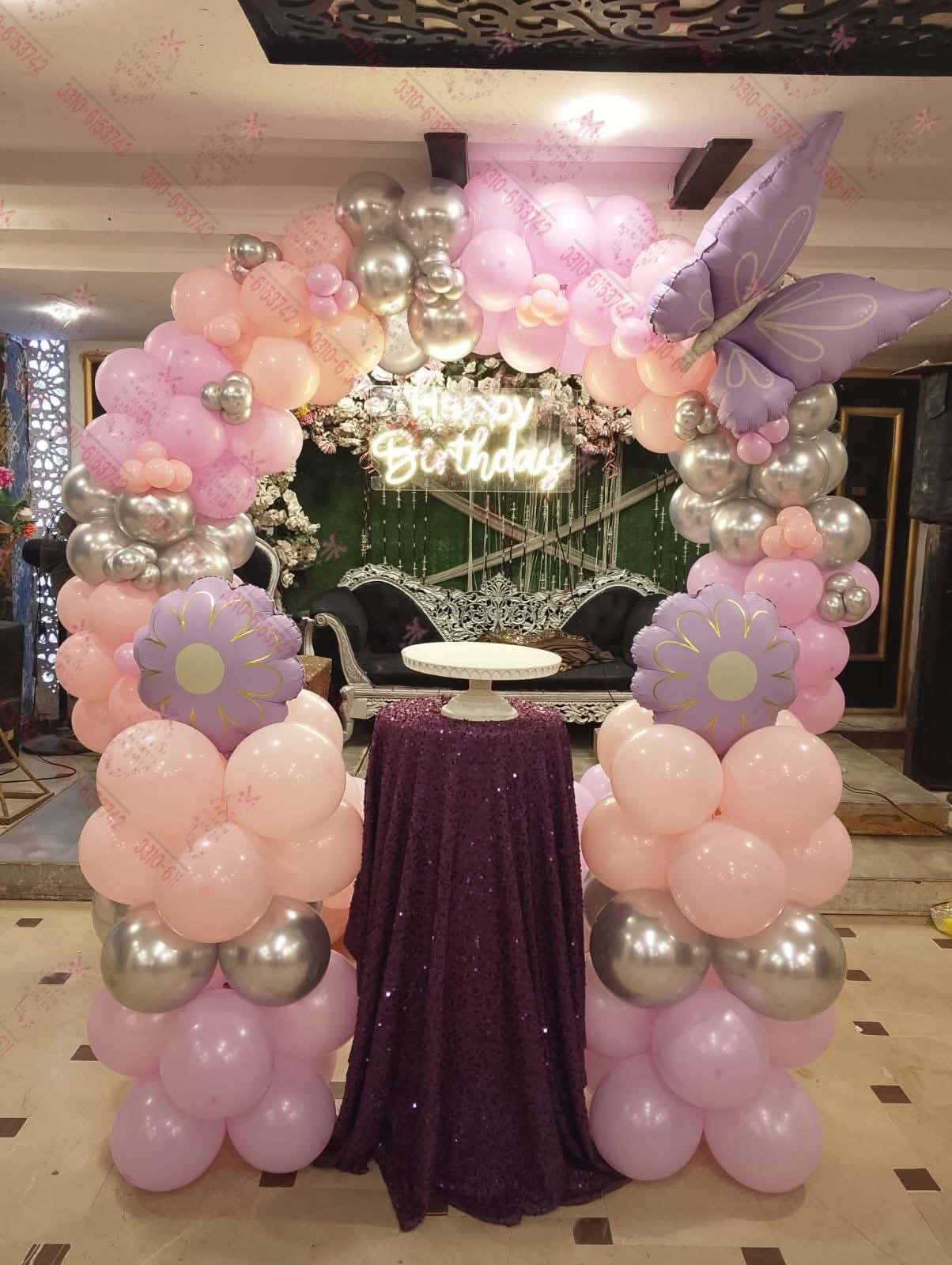 Navy Gold Royal Female Birthday Decor Lahore