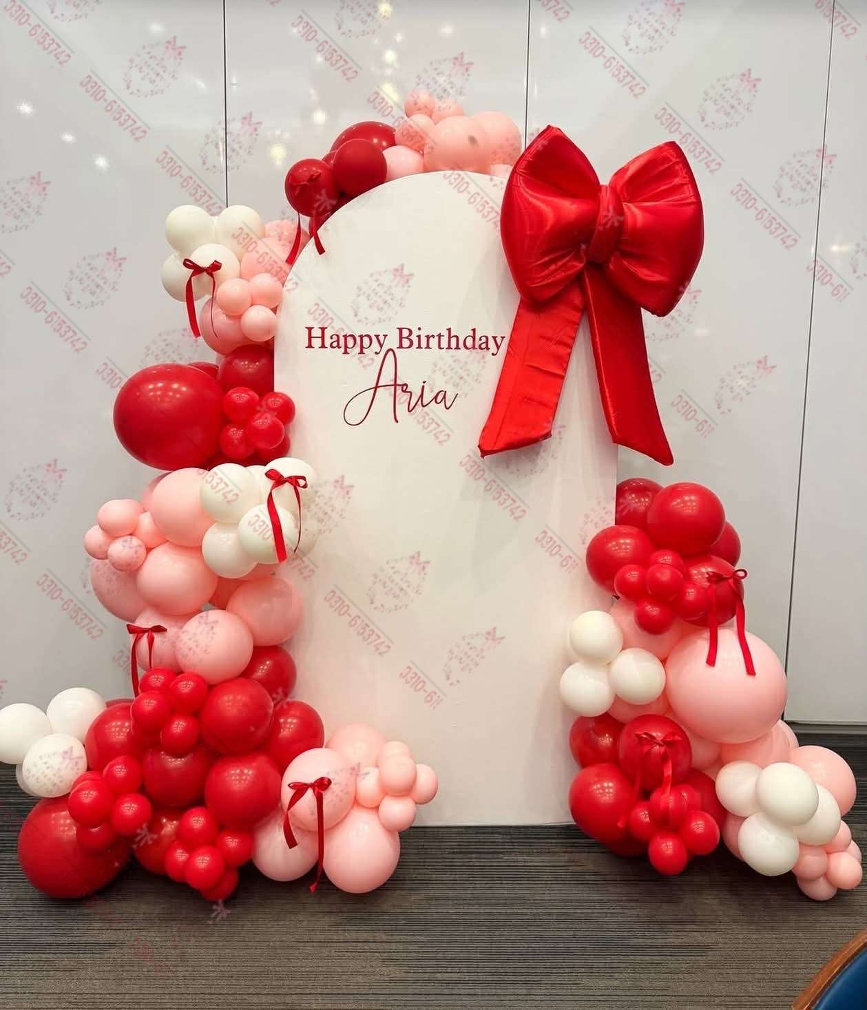 White Green Pink Female Birthday Decor Lahore