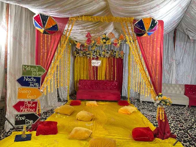 Traditional Mehndi Decor Theme Lahore