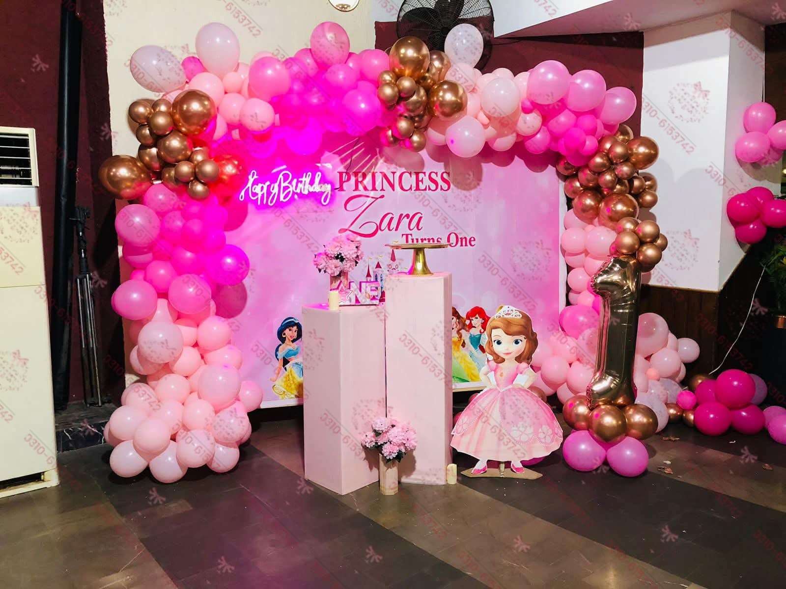 Pink Heart Birthday Decor Lahore