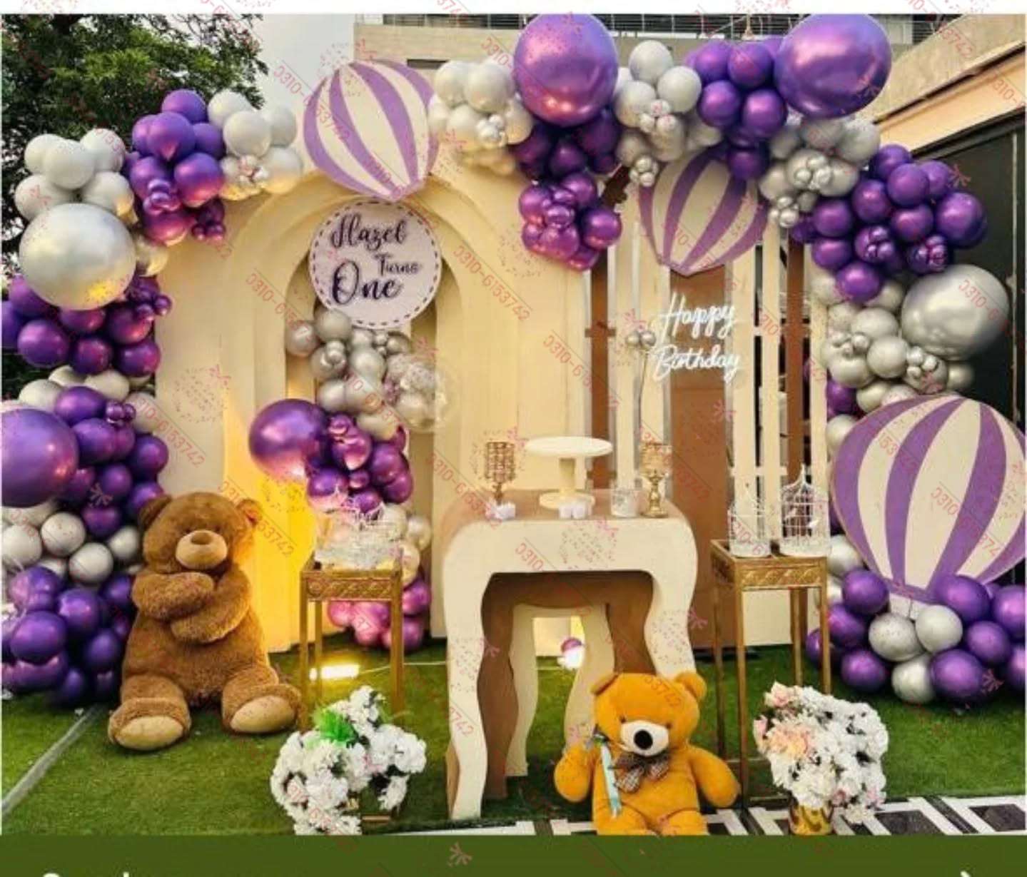 Teddy Bear Baby Boy Birthday Decoration Lahore