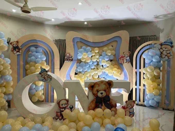 Turn One Teddy Bear Birthday Decor Lahore