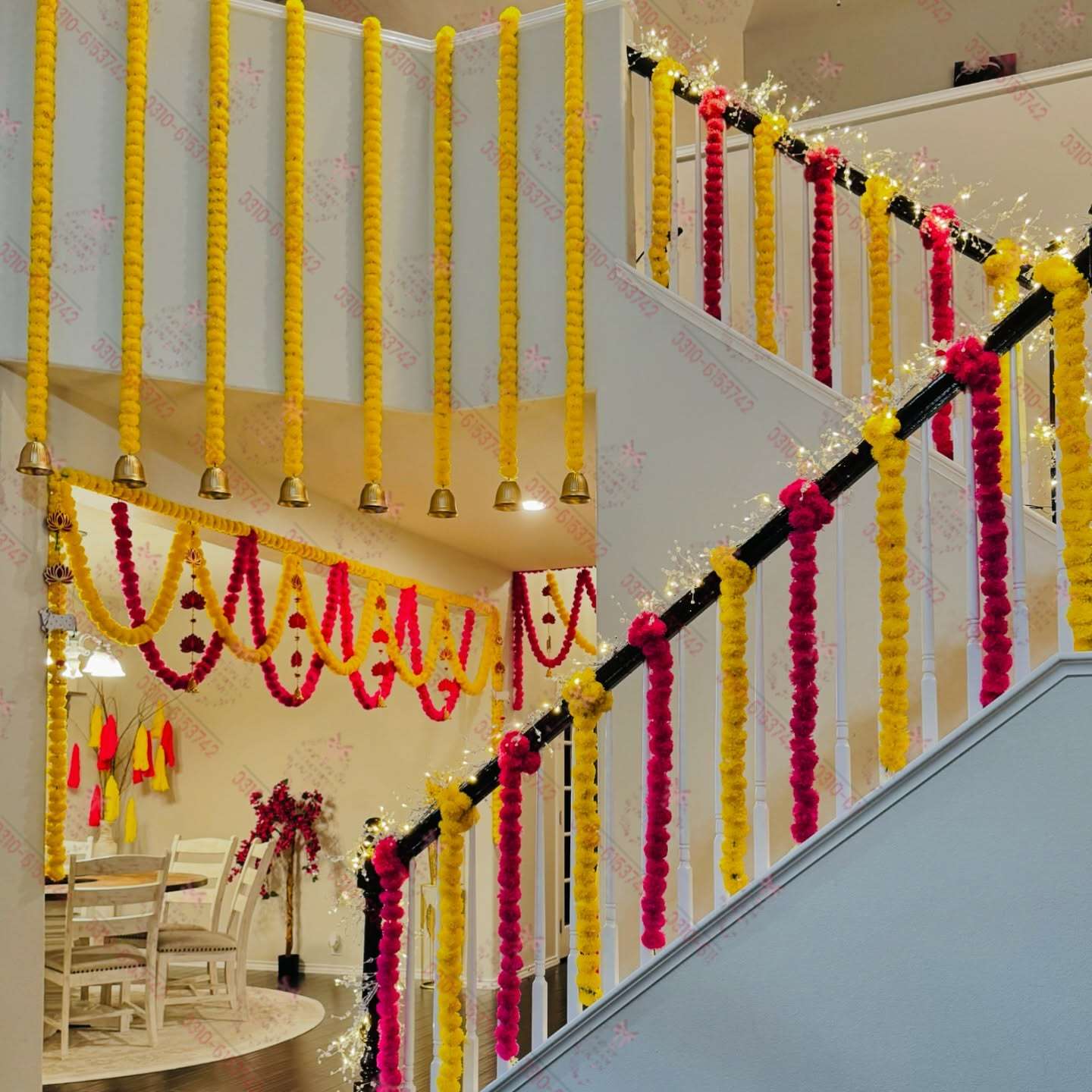 Wedding Stairs Decor Setup Lahore