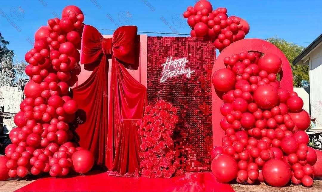 Red Anniversary Theme Event Decor Lahore