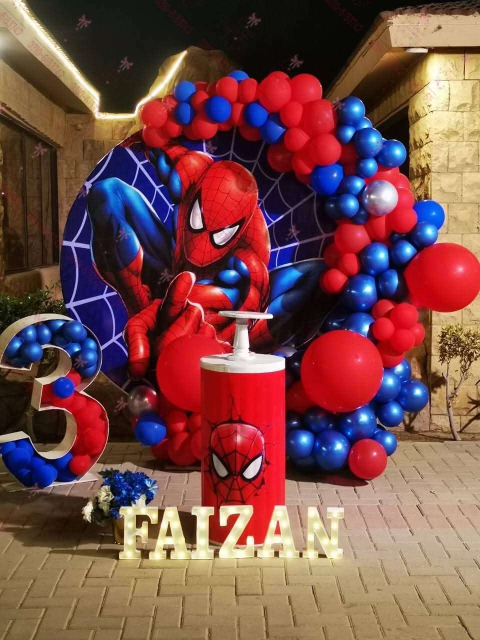 Spiderman Theme Baby Boy Birthday Event Decor Setup Lahore