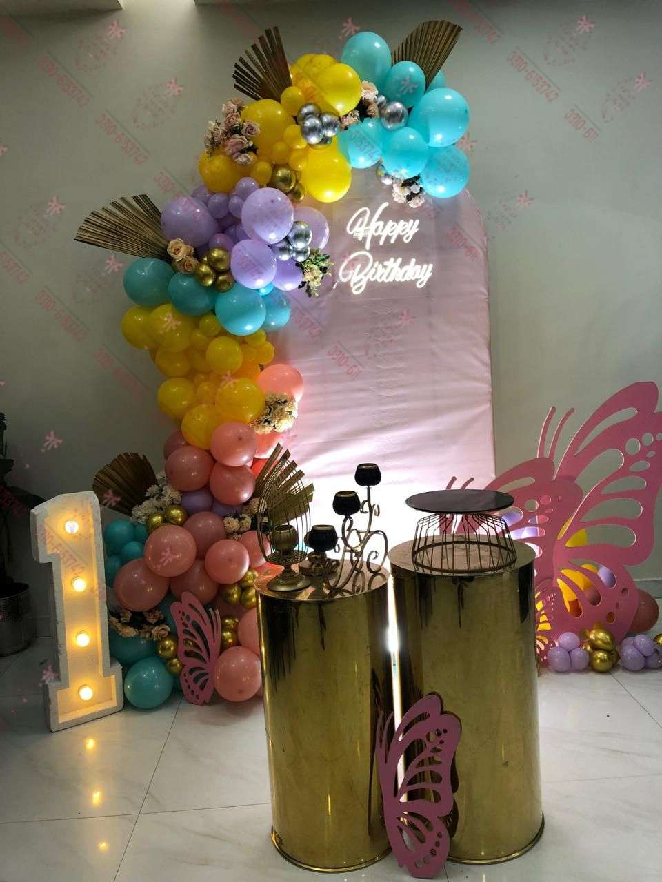 Turn One Baby Girl Birthday Party Setup Lahore