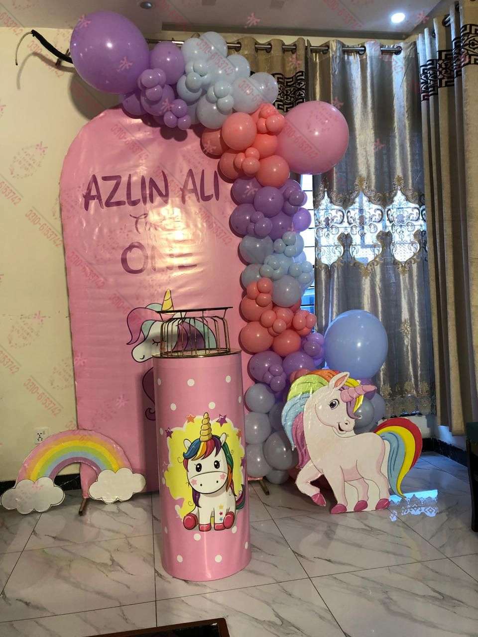 Unicorn Theme Kids Birthday Event Decor Lahore