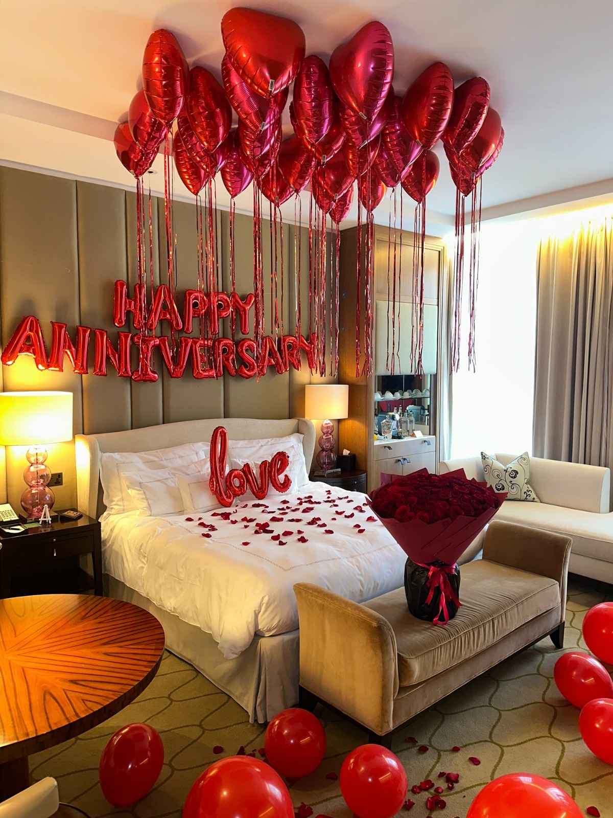 Anniversary celebration room decoration in Lahore